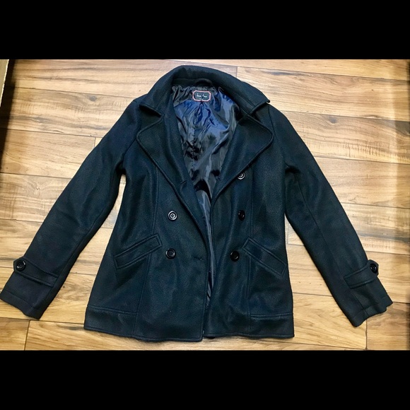 Love Tree Jackets & Blazers - Black Short Trench-coat